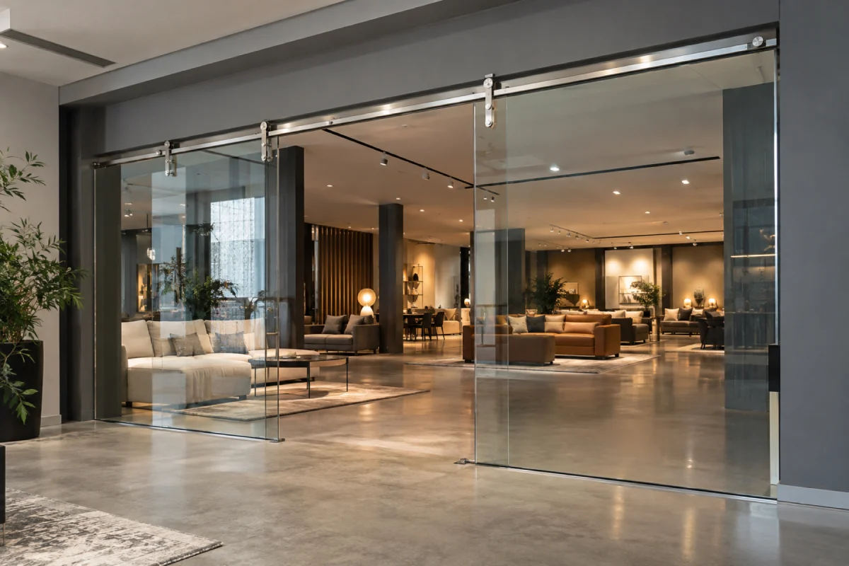 Grupul de intrare al unui showroom