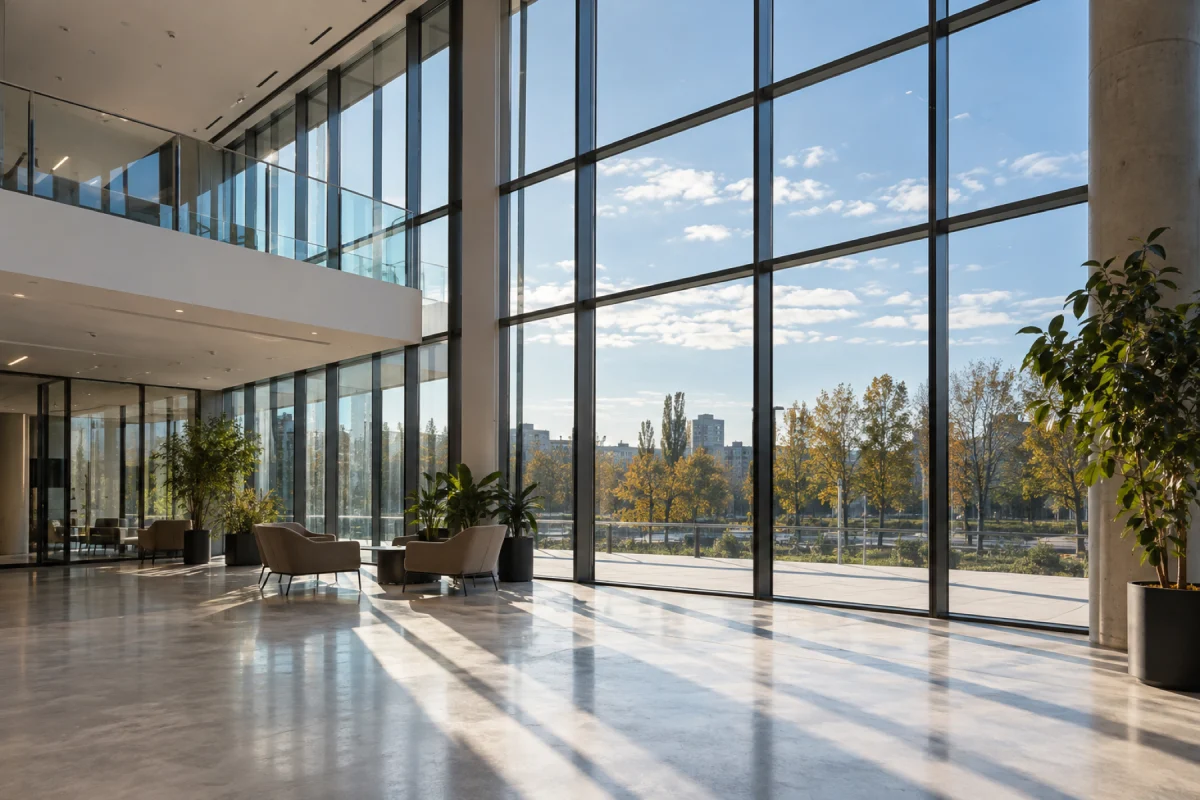 Vitrarea unui atrium